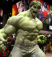 Hulk  um dos muitos heris que defendem San Diego durante a Comic-Con