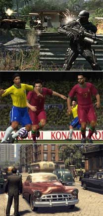 'Crysis', 'Pro Evolution Soccer 2008' e 'Mafia 2' so destaques